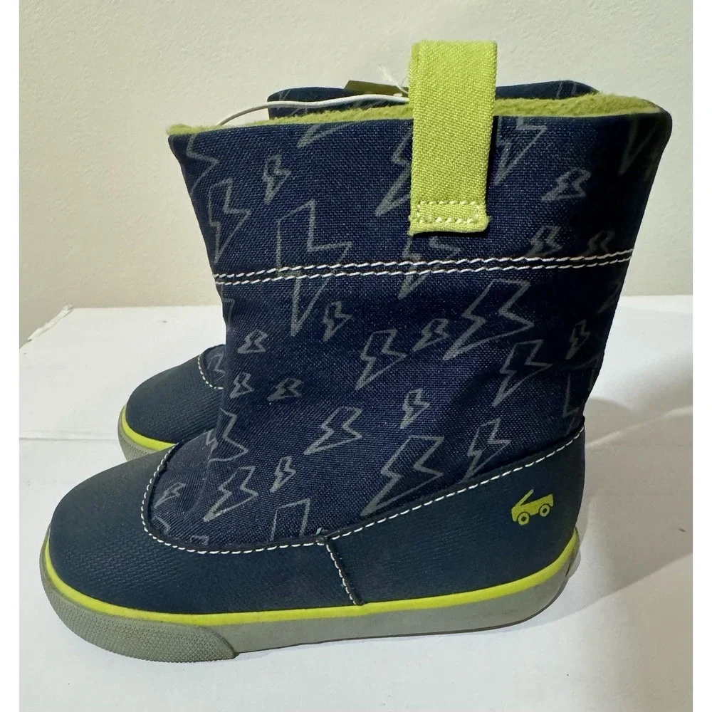 See Kai Run Basics Ripley Boots Toddler Size 7 US/UK 6/EU 23 Navy Lightning NWT